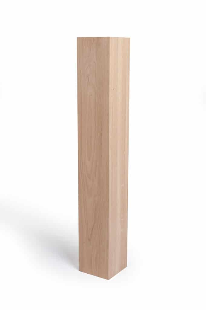Nr 76. 4 stuks losse eiken tafelpoten incl montage platen (kopmaat hout 14x14cm)